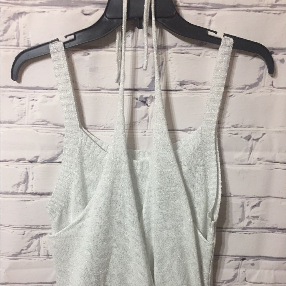 White sweater like top medium with sparkle